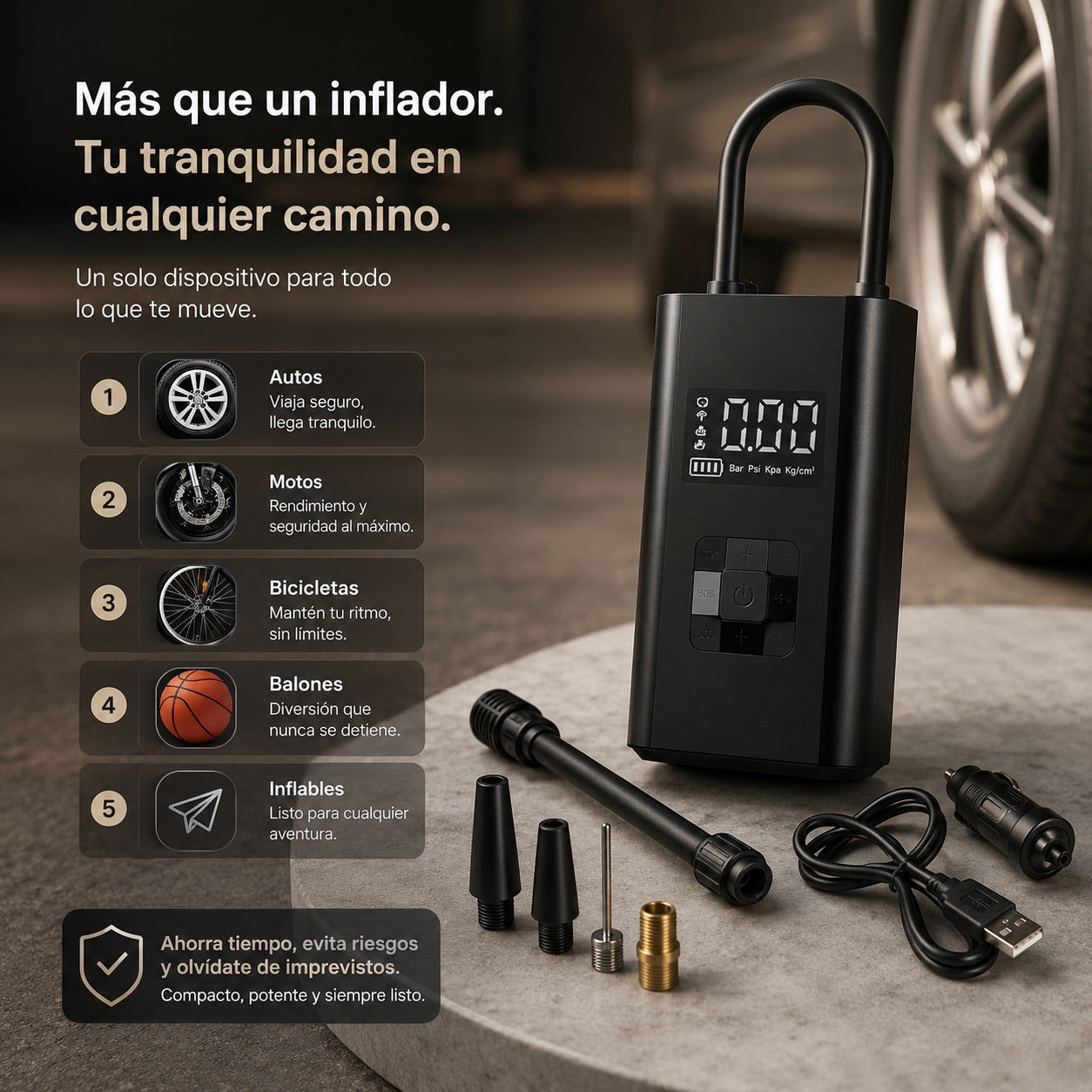 INFLADOR PORTATIL 150 PSI | Ultra Potente!