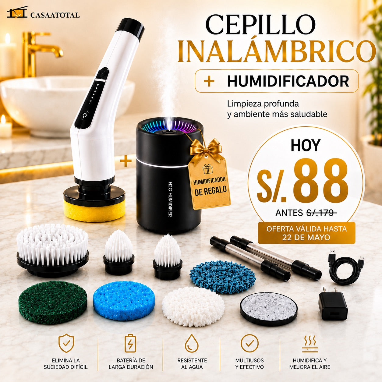 Pack Premium - Cepillo Inalámbrico + Humificador🎁