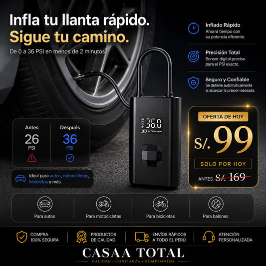 INFLADOR PORTATIL 150 PSI | Ultra Potente!