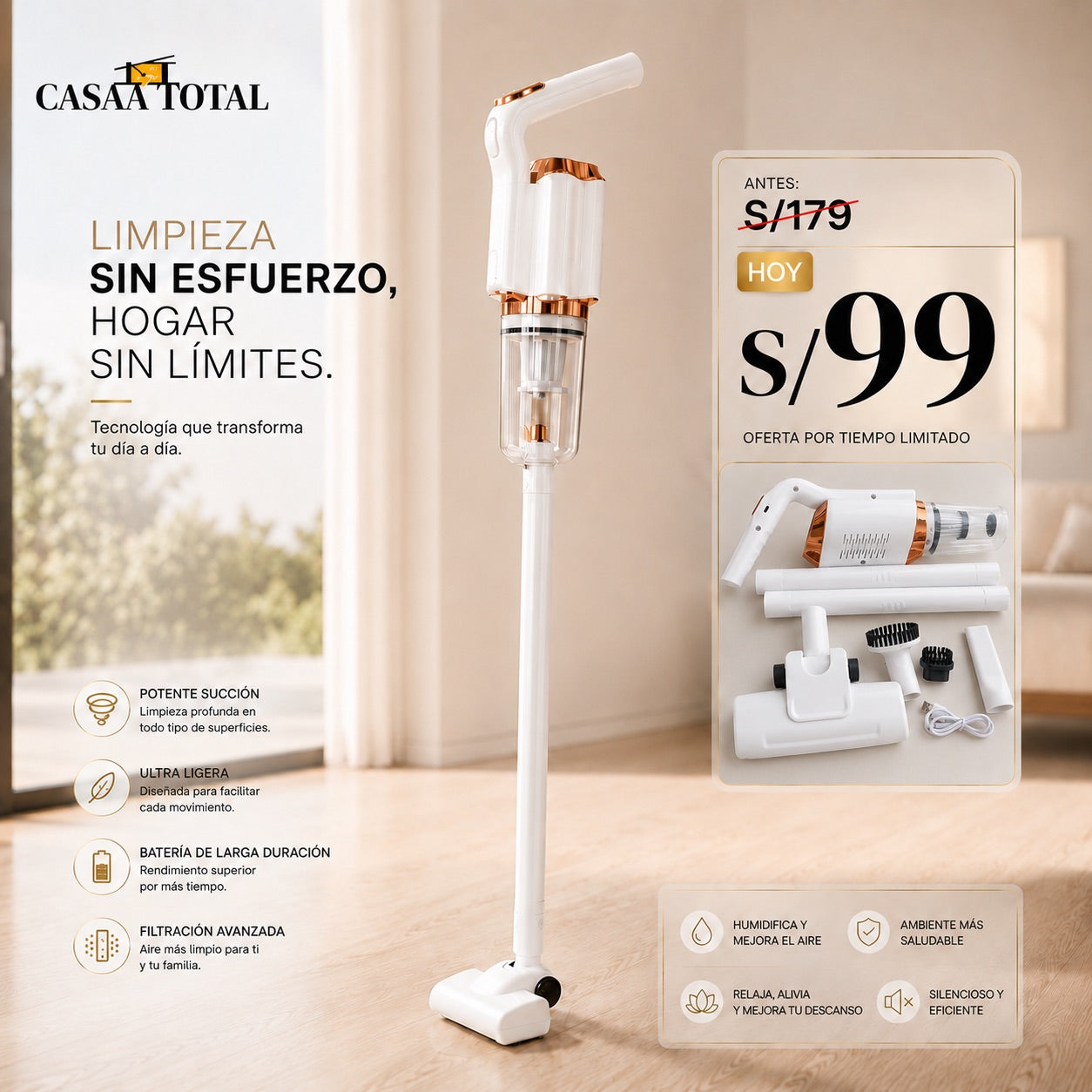 ASPIRADORA PORTATIL multifuncional| Ultra POTENTE